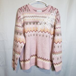 Alfred Dunner Size XL Pink  Sweater
